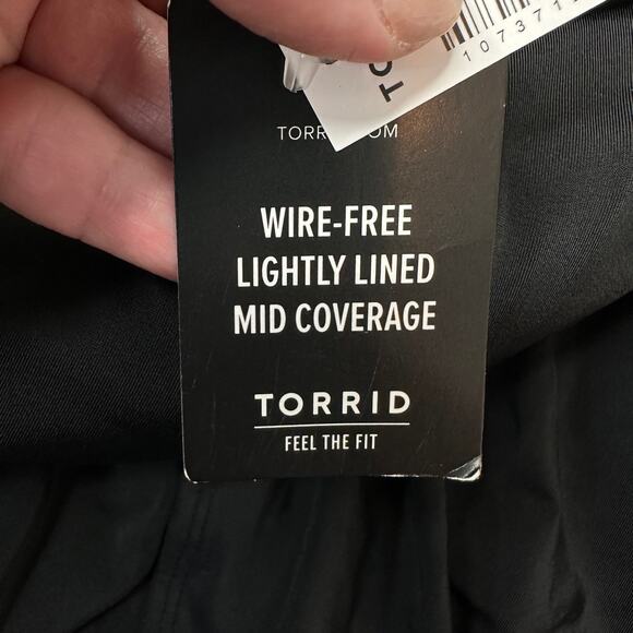 Torrid Lattice Ruched Front One Piece Swimsuit Black Plus Size 5X NWT - Picture 11 of 13